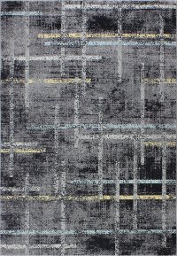8 x 10 Large Traditional Nellie Dark Gray and Blue Rug - Everek