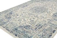 8 x 10 Large Traditional Mariela Ivory and Blue Rug - Everek-3