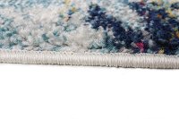 8 x 10 Large Traditional Neda Ivory, Gold and Blue Rug - Everek-6