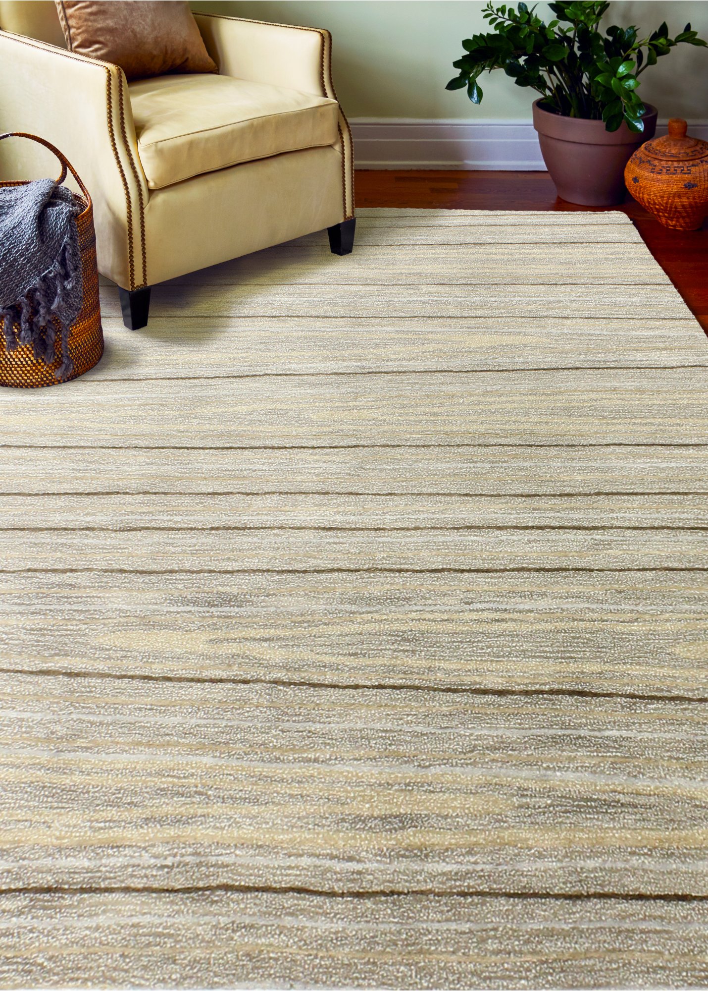 8 x 10 Large Contemporary Mitzi Taupe Area Rug - Greenwich-2