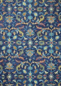 Valencia 8 x 10 Transitional Danbury Navy Blue Rug