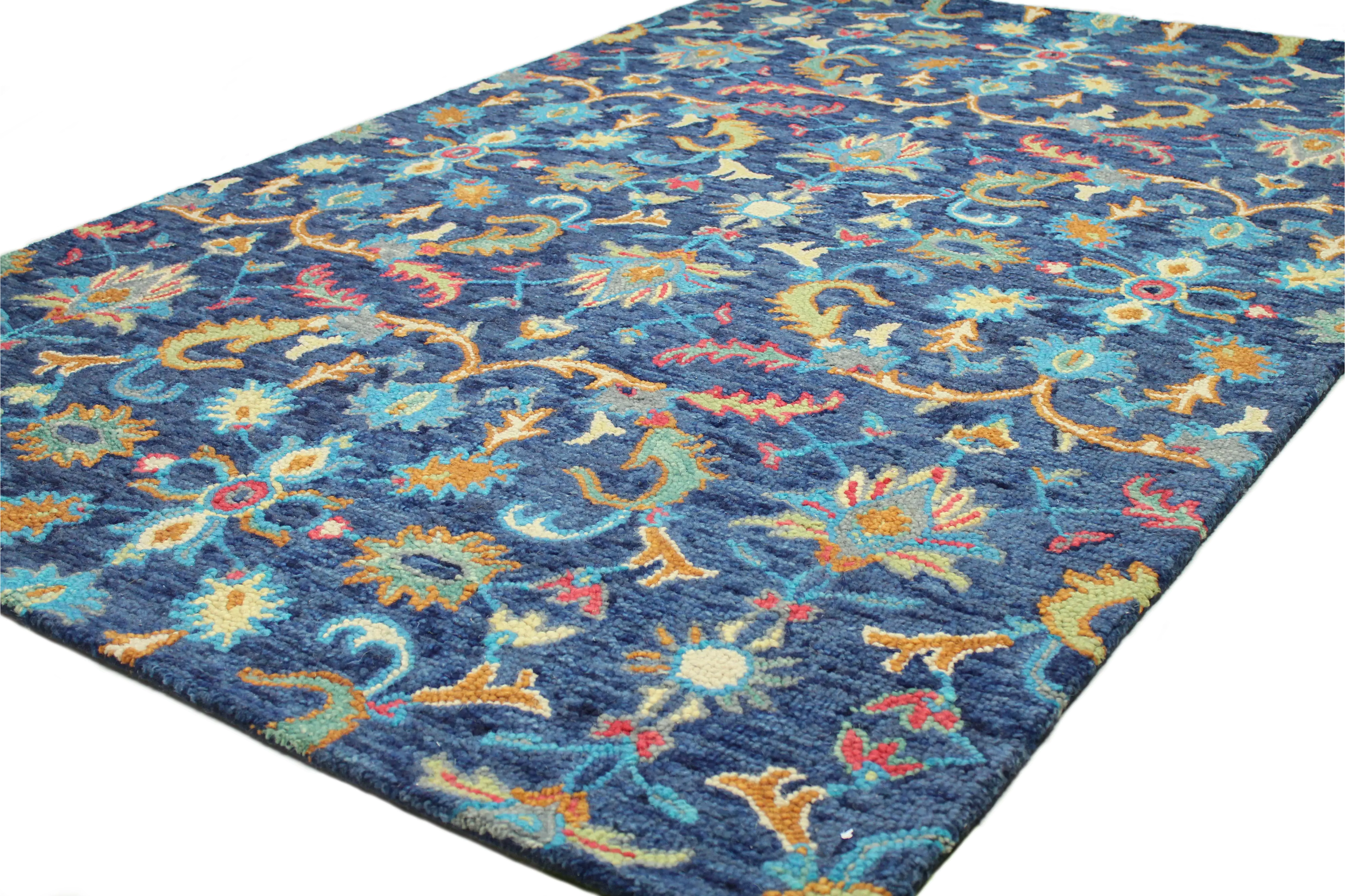 Valencia 8 x 10 Transitional Danbury Navy Blue Rug-3