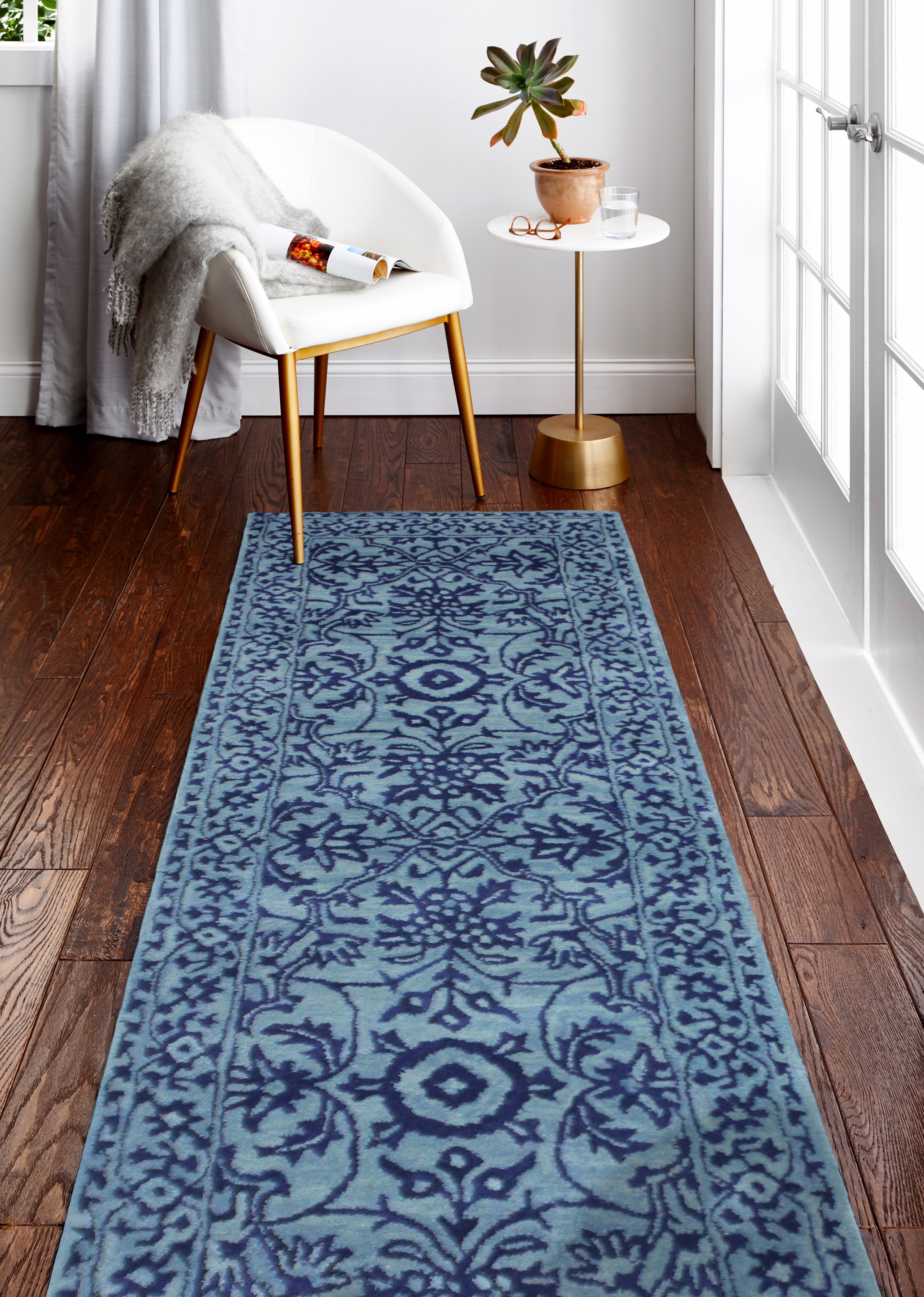 8 x 10 Large Contemporary Elsie Blue Rug - Chelsea-6