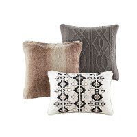 Black, Tan and Ivory King Urban Cabin 9 Piece Bedding Collection-4