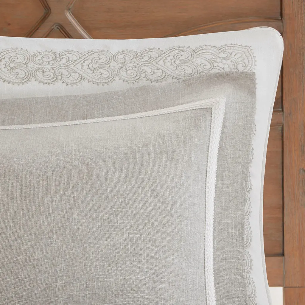 Taupe, Tan and Ivory King Barely There 9 Piece Bedding Collection-3