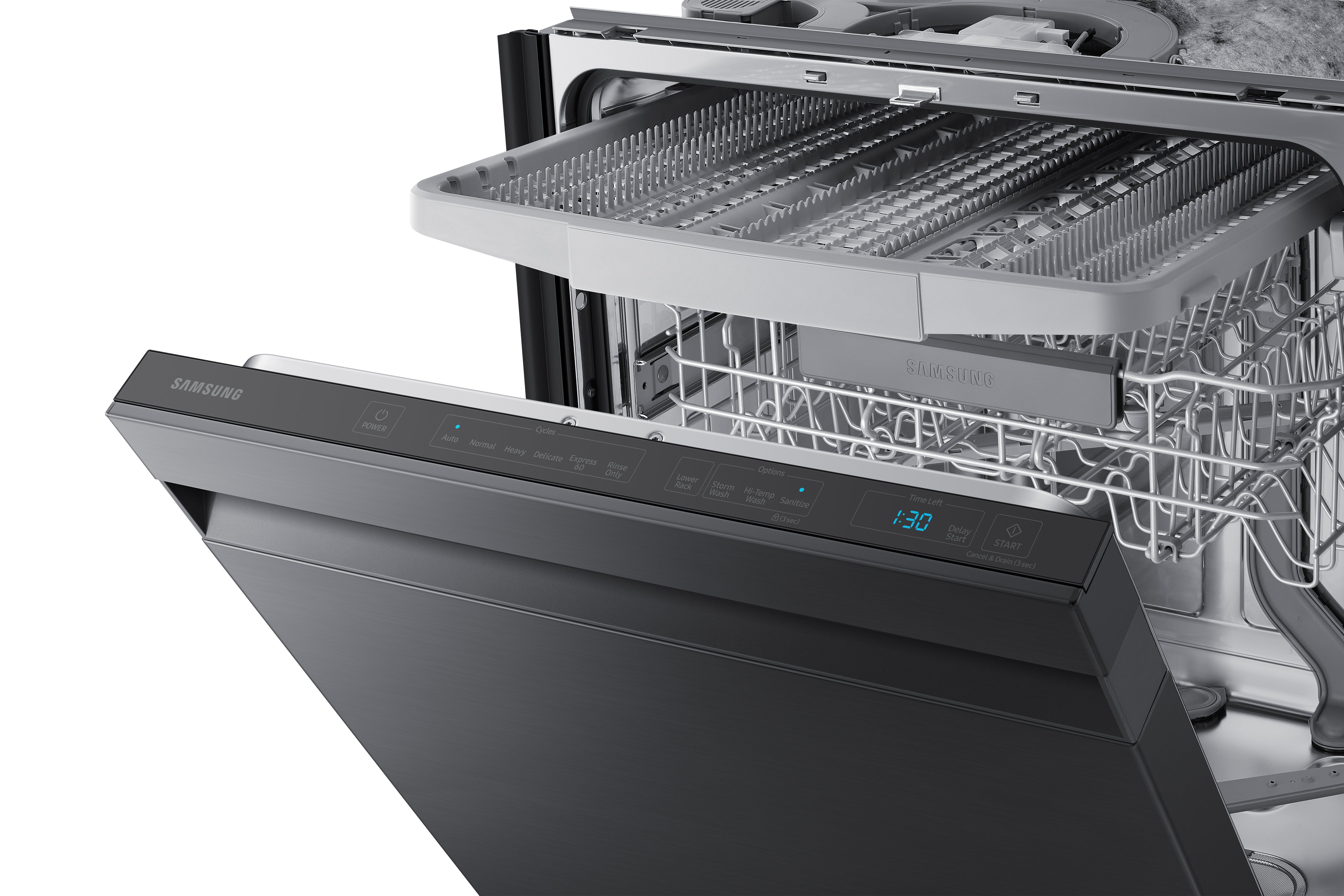 DW80R7060UG Samsung StormWash Dishwasher - Black Stainless Steel-2