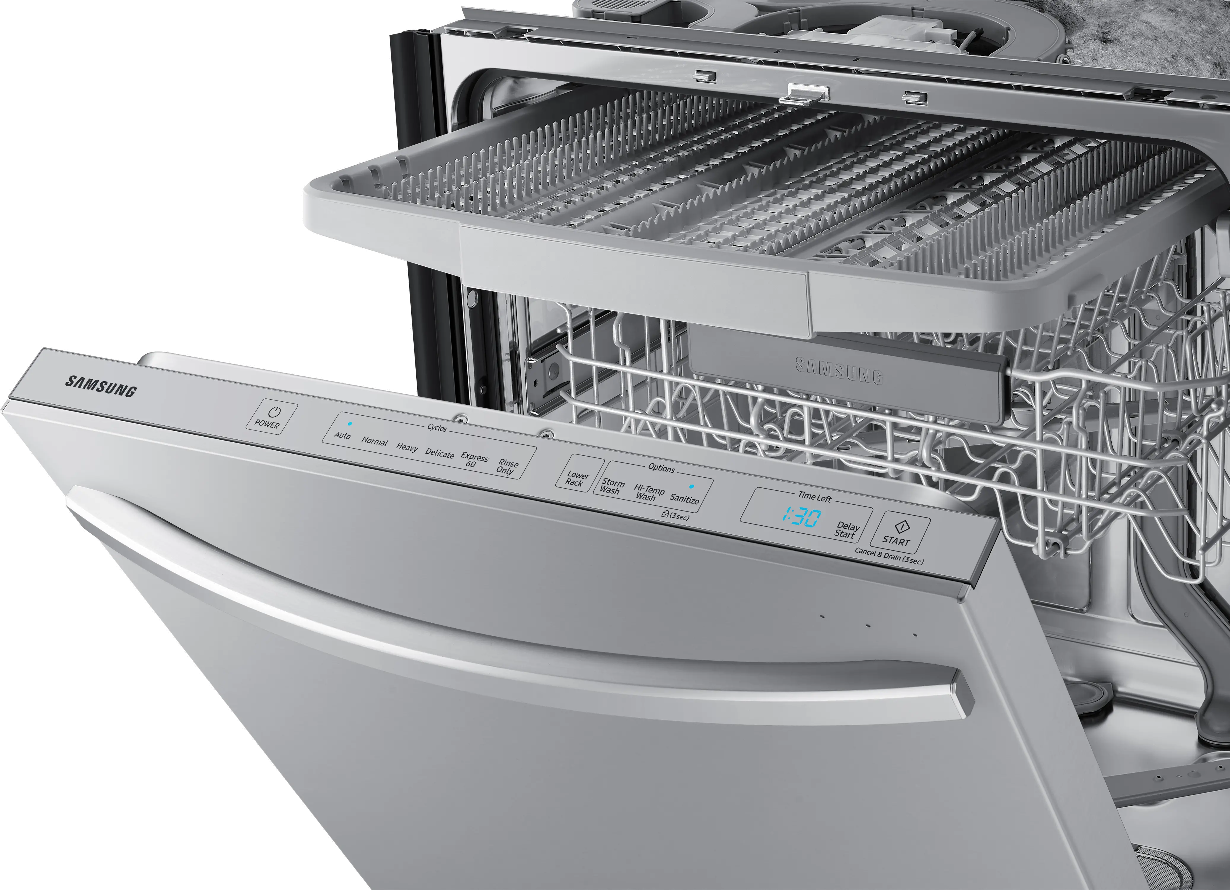 DW80R7061US Samsung Top Control Dishwasher - Stainless Steel-2