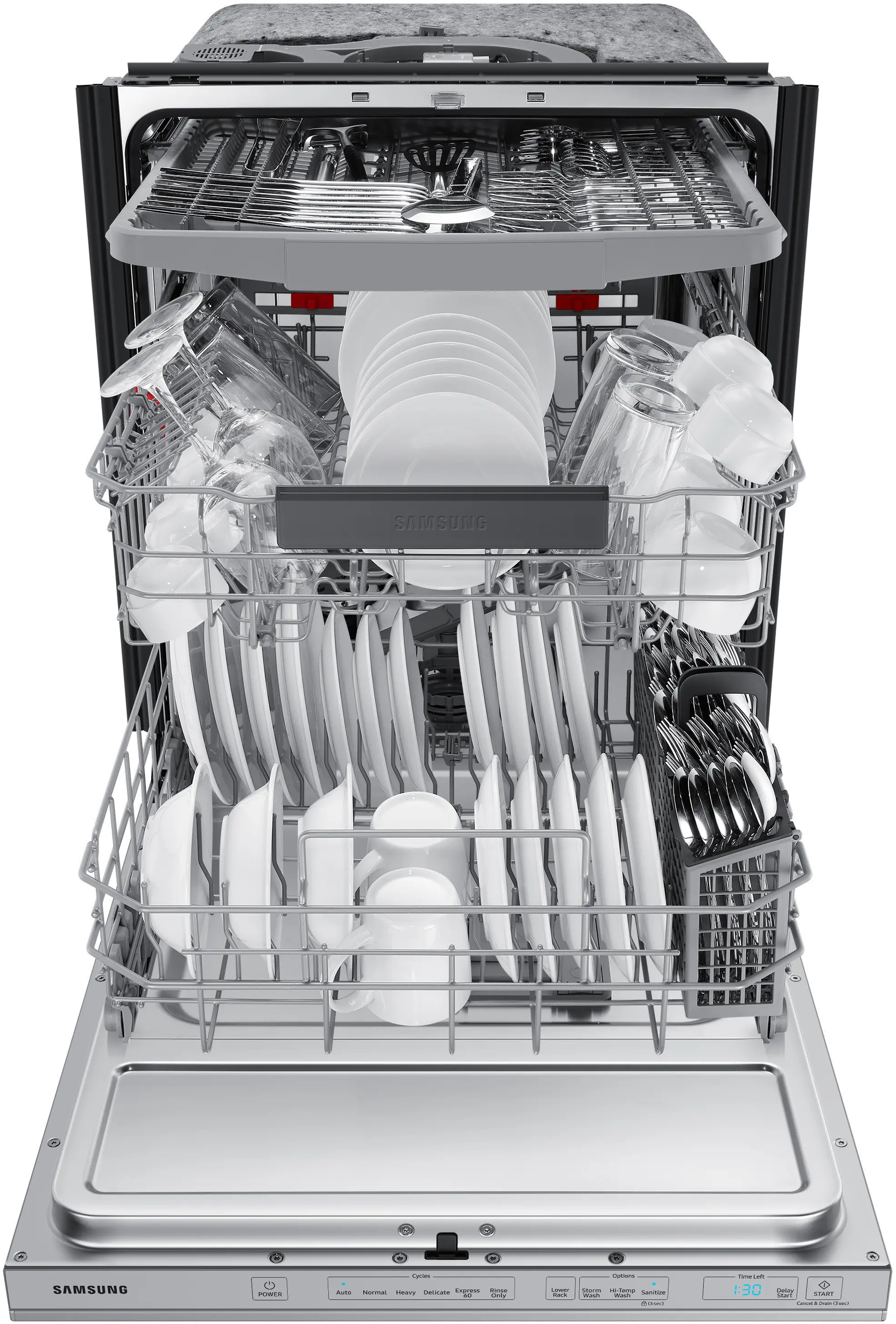 DW80R7061US Samsung Top Control Dishwasher - Stainless Steel-3