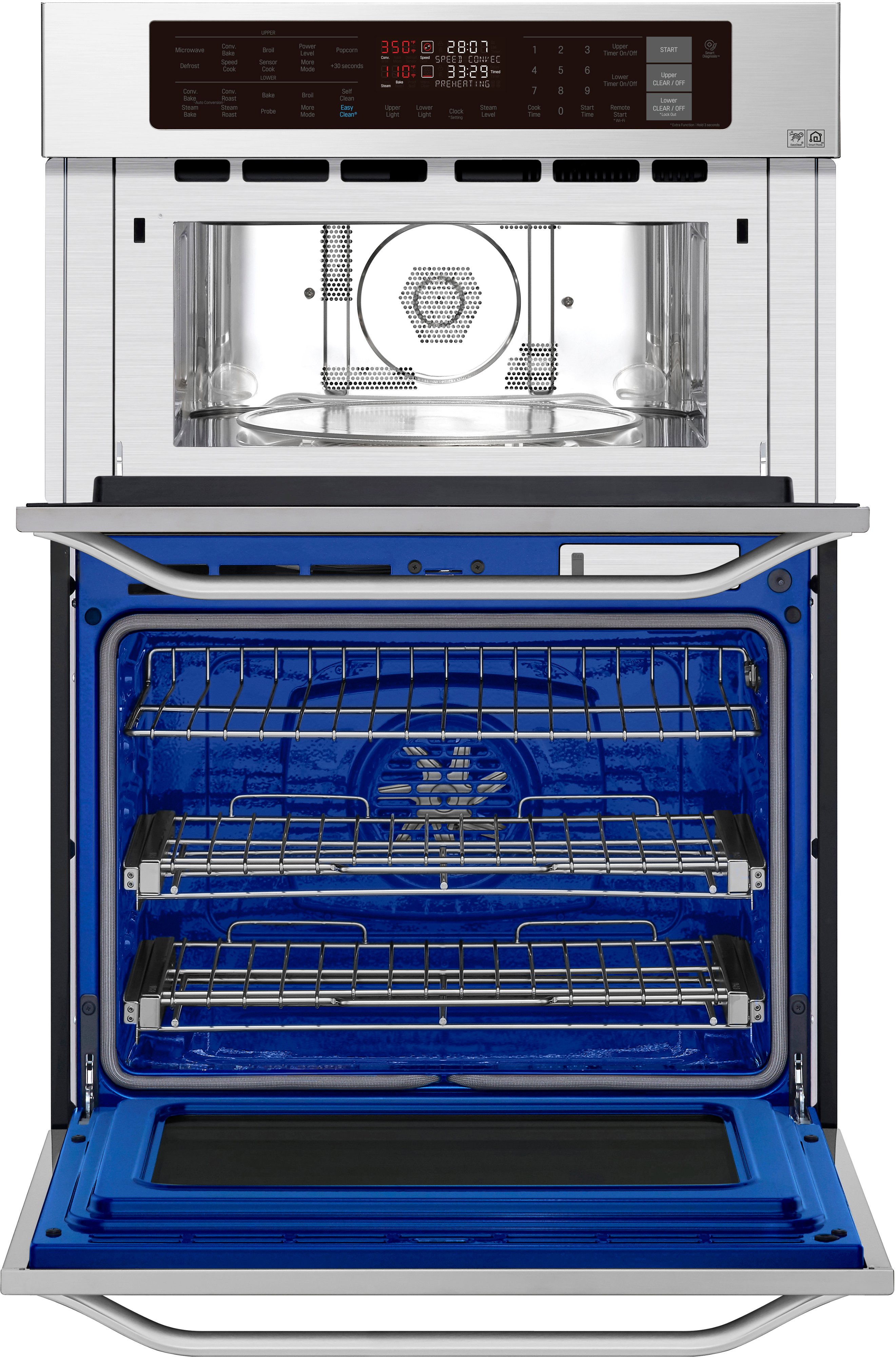 LSWC307ST LG Studio 30 Inch Smart Combination Wall Oven with Microwave - 6.4 cu. ft. Stainless Steel-3