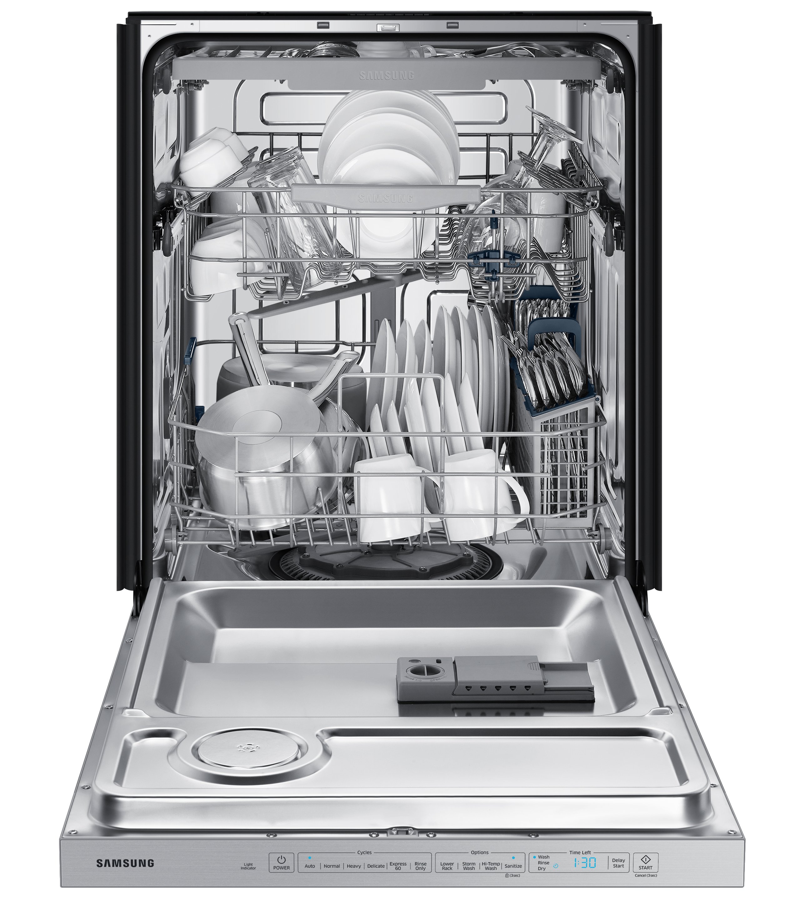 DW80R5060US Samsung 24 Inch StormWash Dishwasher - Stainless Steel-2