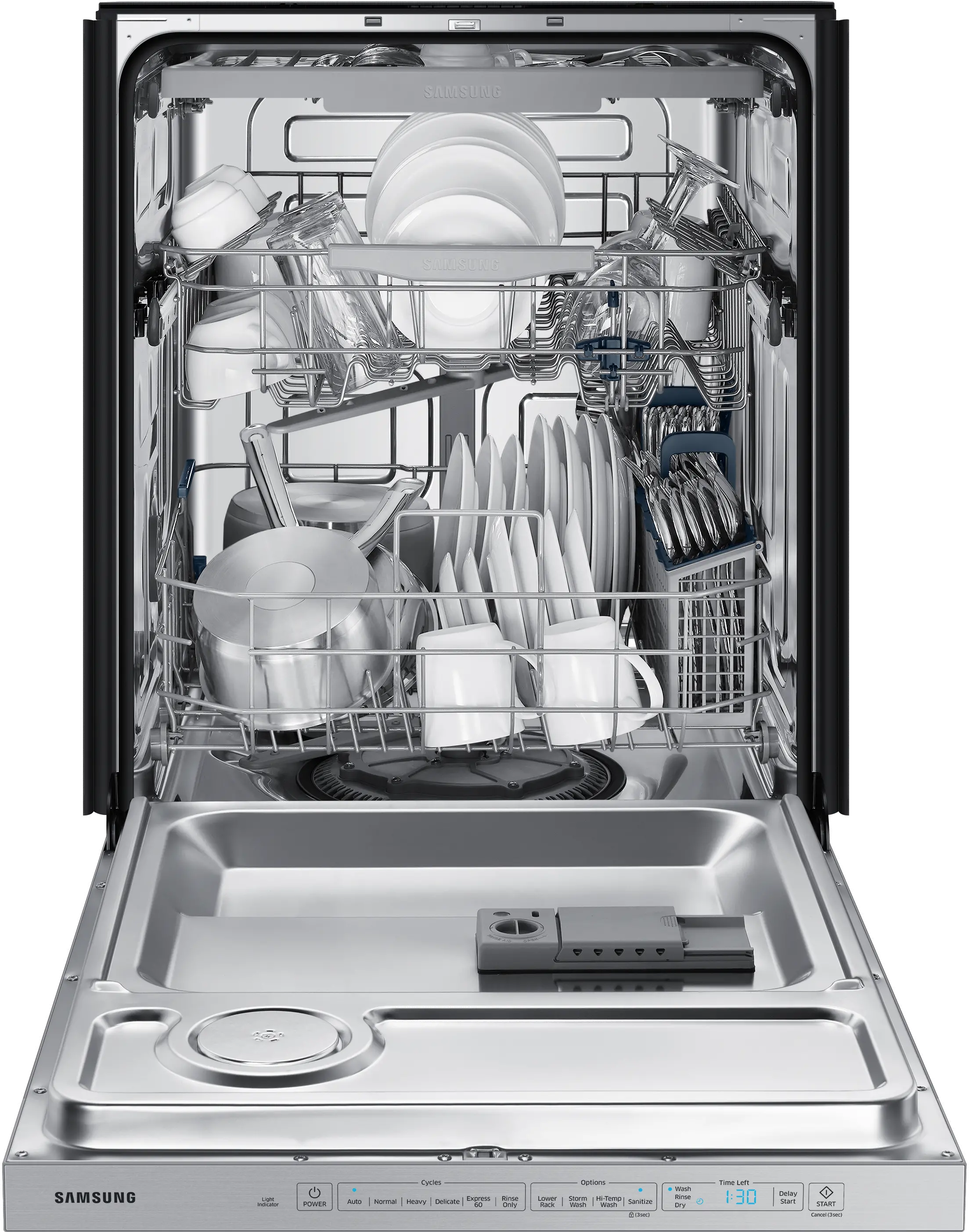DW80R5060US Samsung Top Control Dishwasher - Stainless Steel-2