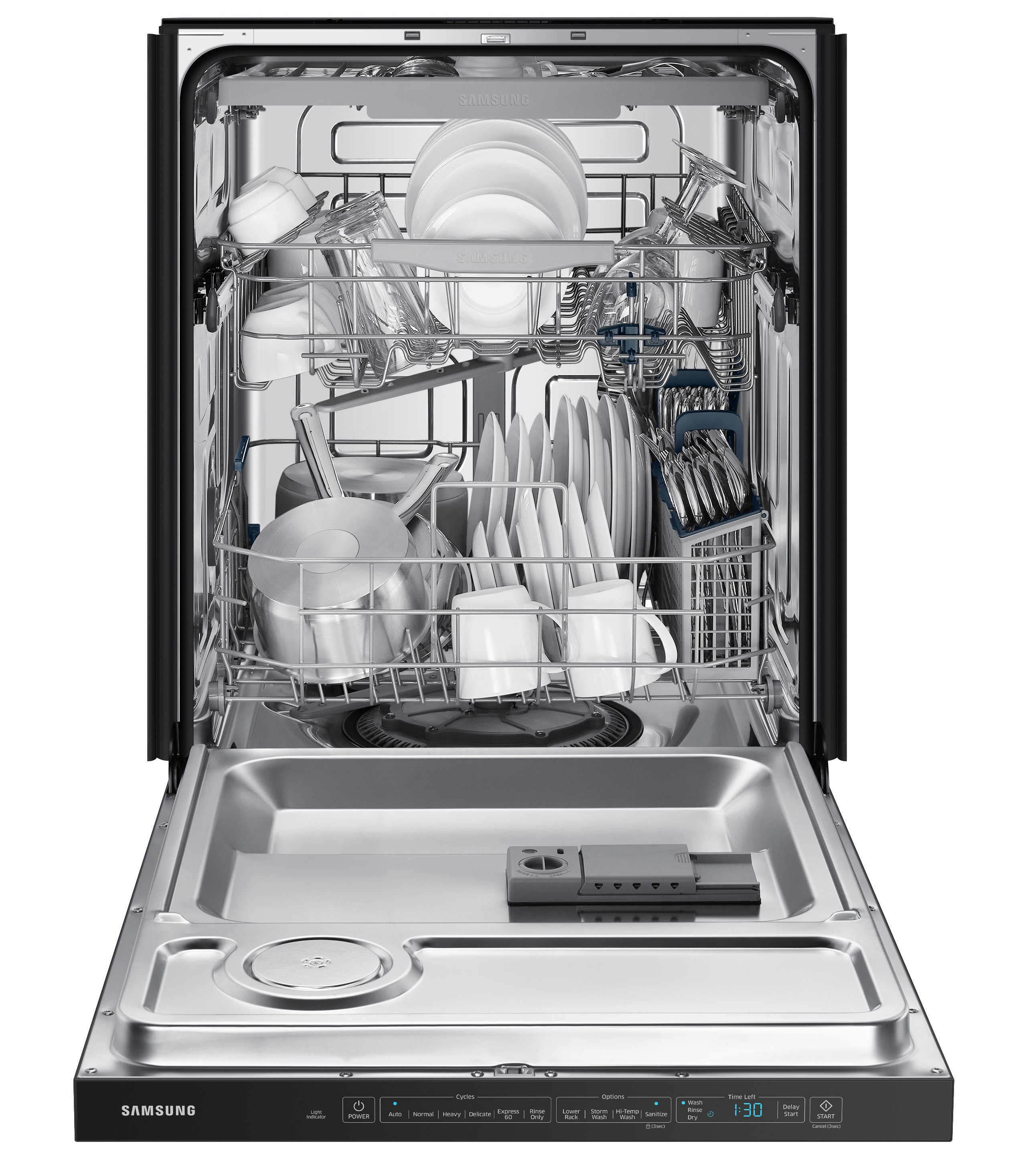 DW80R5060UG Samsung 24 Inch StormWash Dishwasher - Black Stainless Steel-3