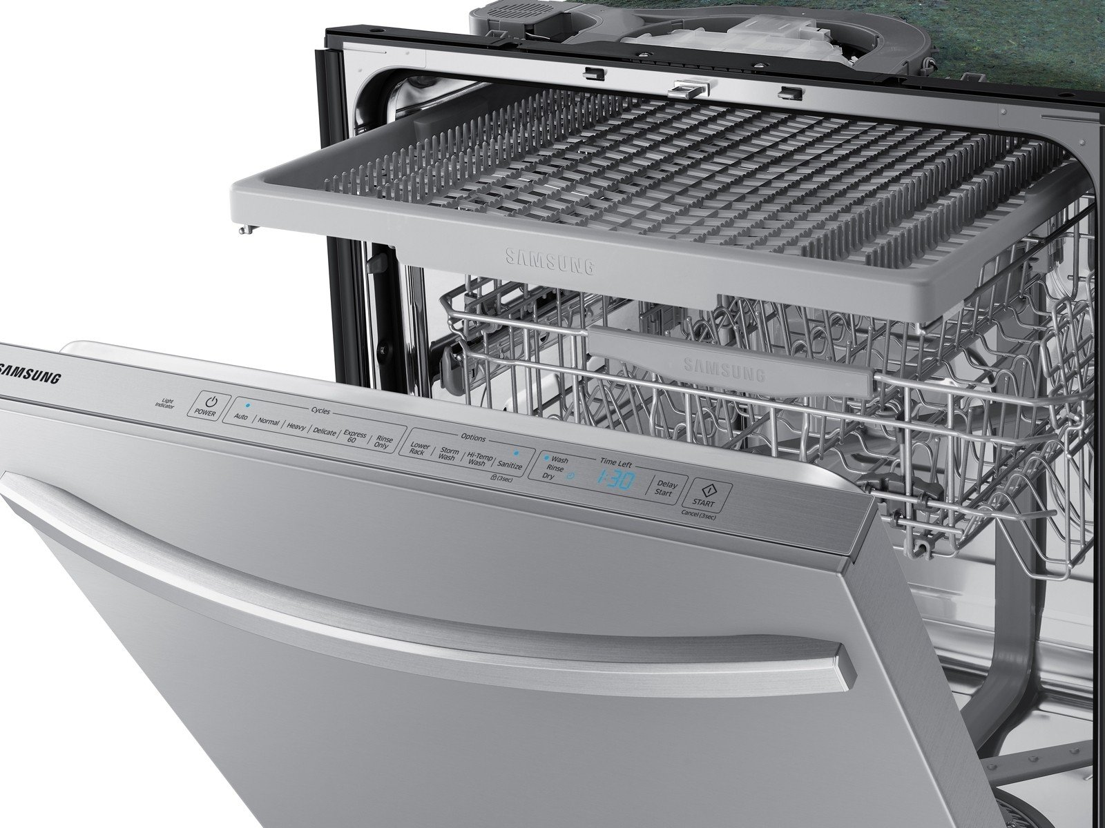 DW80R5061US Samsung StormWash Dishwasher with Bar Handle - 24 Inch, Stainless Steel-7