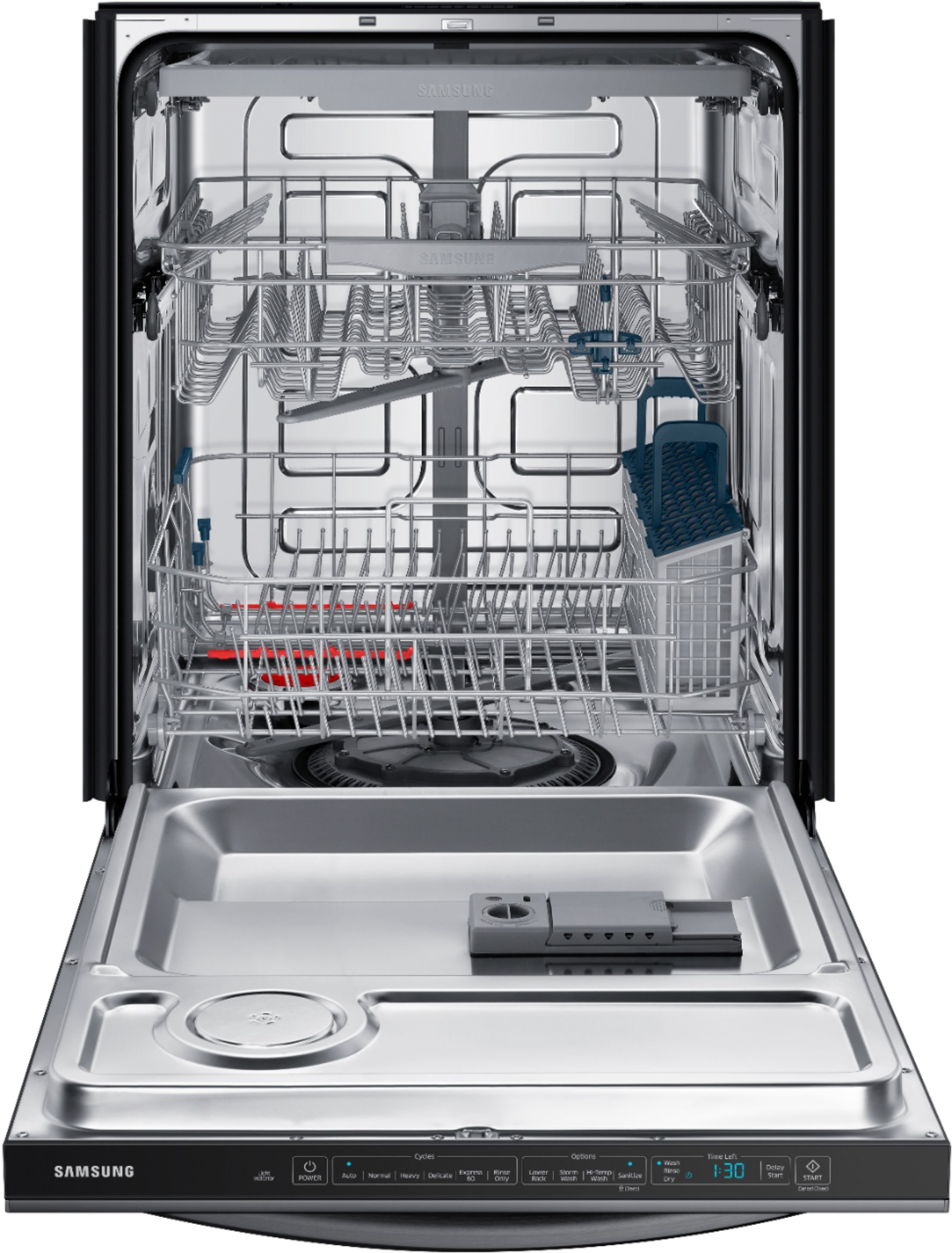 DW80R5061UG Samsung StormWash Dishwasher with Bar Handle - 24 Inch, Black Stainless Steel-2