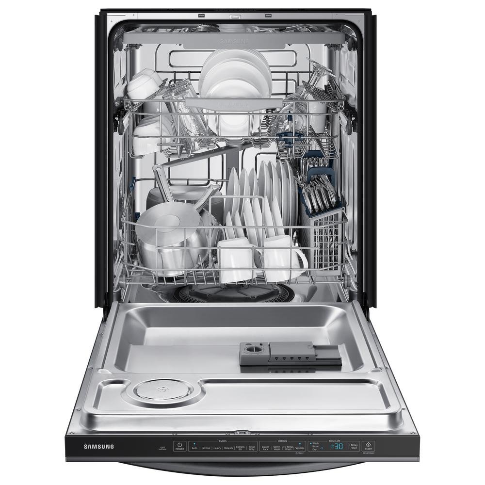 DW80R5061UG Samsung StormWash Dishwasher with Bar Handle - 24 Inch, Black Stainless Steel-6