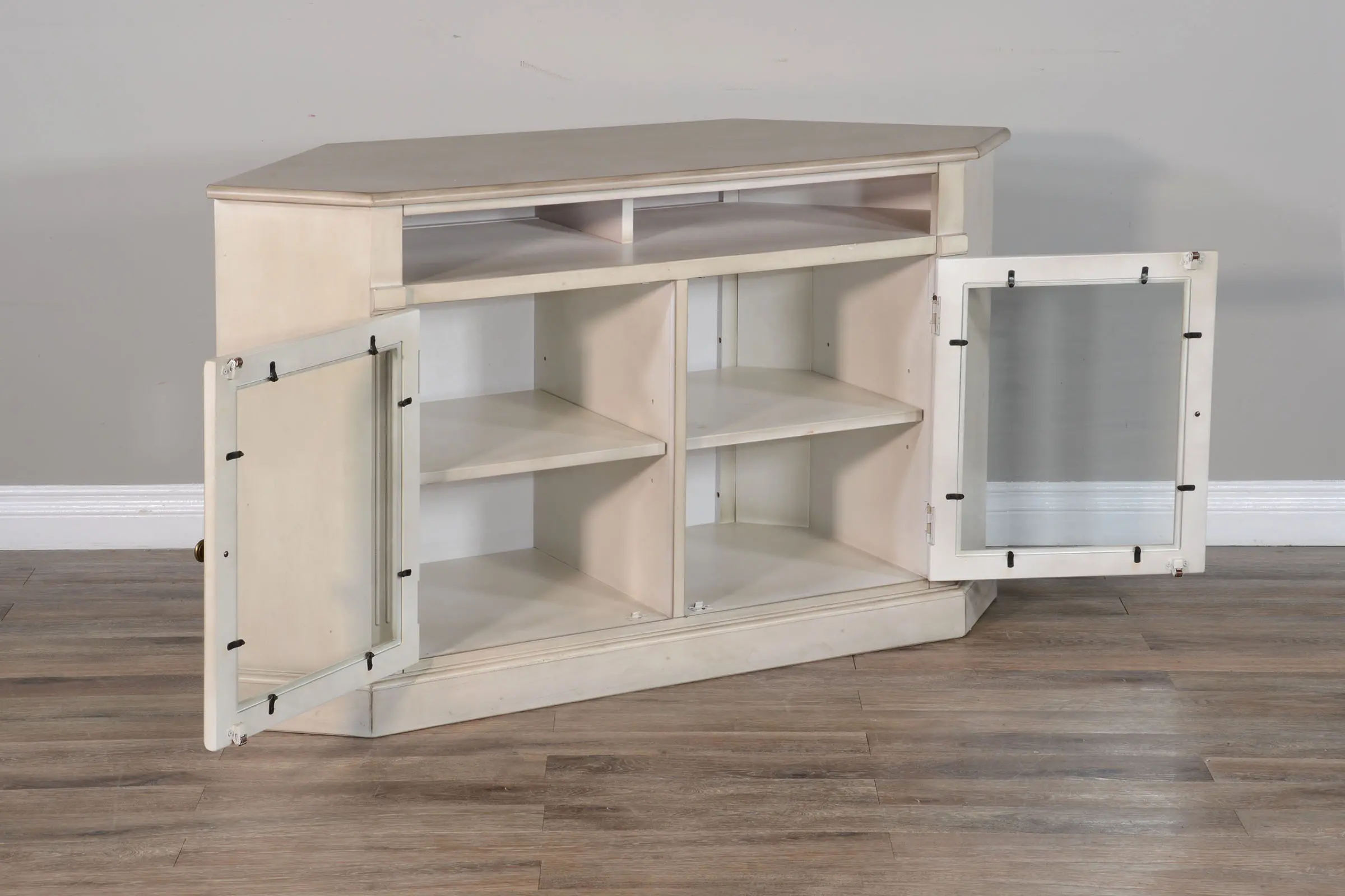 Westwood White 55 Corner TV Stand-2