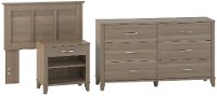 Gray Twin Headboard, Dresser, and Nightstand Set - Somerset-2