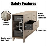 Gray Twin Headboard, Dresser, and Nightstand Set - Somerset-3