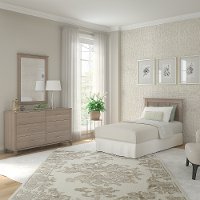 Gray Twin Headboard, Dresser, and Mirror Set - Somerset