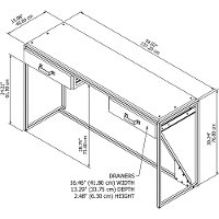 Rustic Gray Console Table with Drawers - Refinery-6