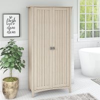 Salinas Antique White Tall Storage Cabinet