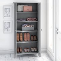 Gray Tall Storage Cabinet with Doors - Salinas-2