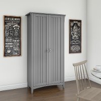 Gray Tall Storage Cabinet with Doors - Salinas-3