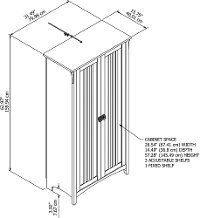 Gray Tall Storage Cabinet with Doors - Salinas-8