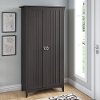Salinas Vintage Black Tall Storage Cabinet with Doors