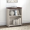 Washed Gray and Madison Cherry 2 Shelf Bookcase - Townhill