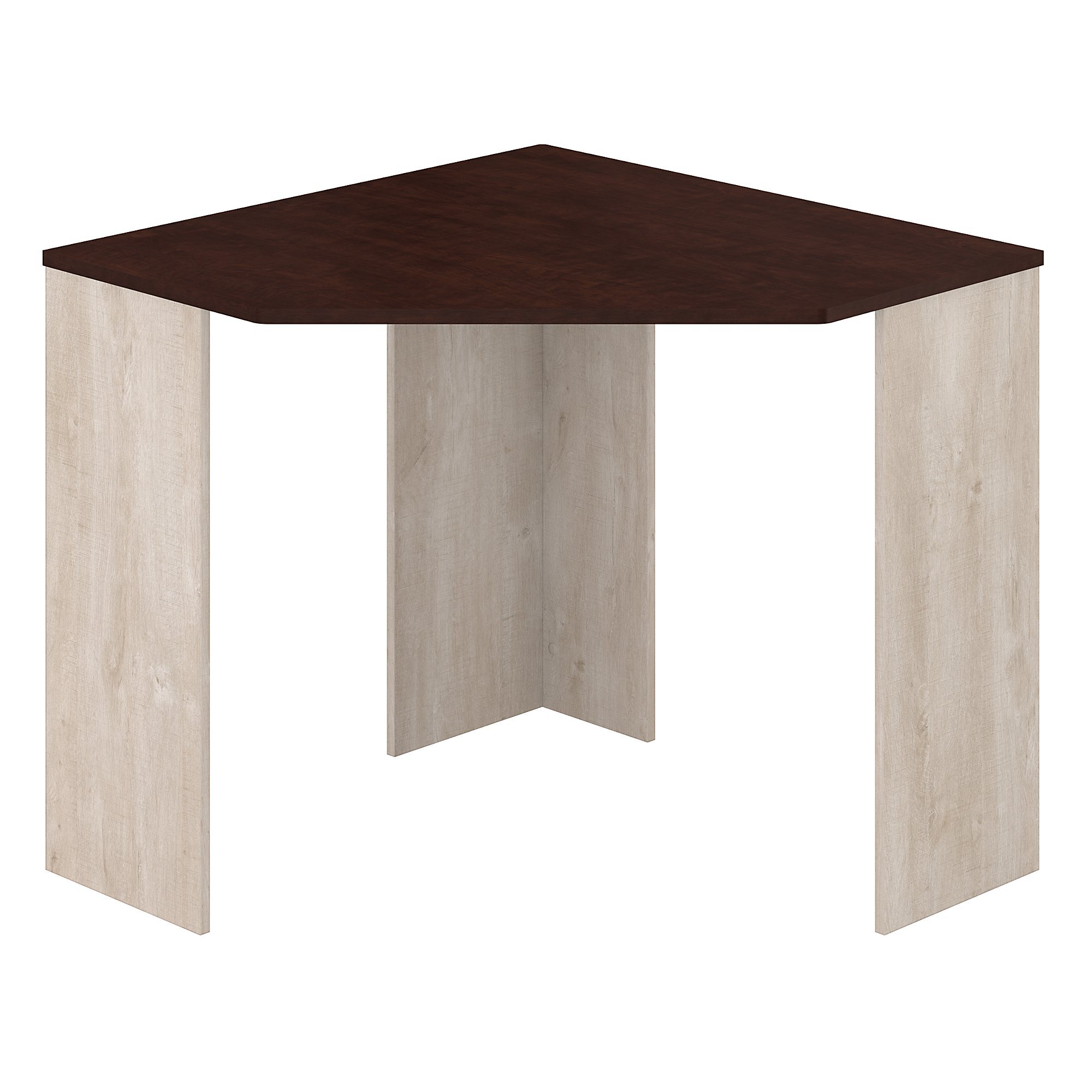 Townhill Washed Gray and Cherry Top Corner Desk-4