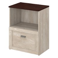 Washed Gray and Madison Cherry Lateral File Cabinet - Townhill-2