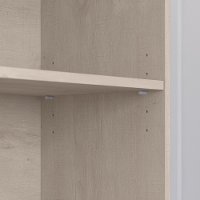 Townhill Washed Gray and Cherry Top Corner Desk with Shelving-3