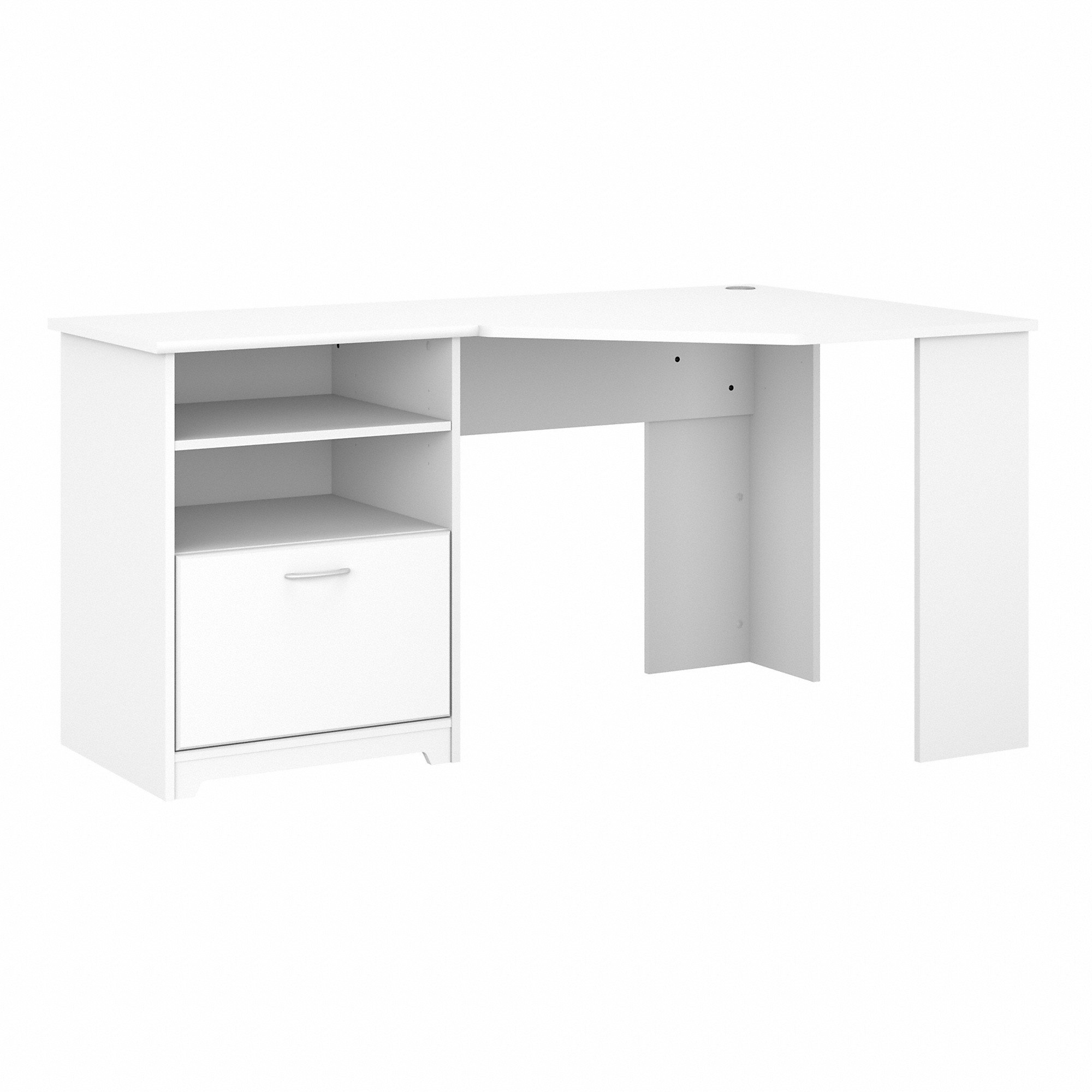 Cabot White Traditional Corner Desk-2