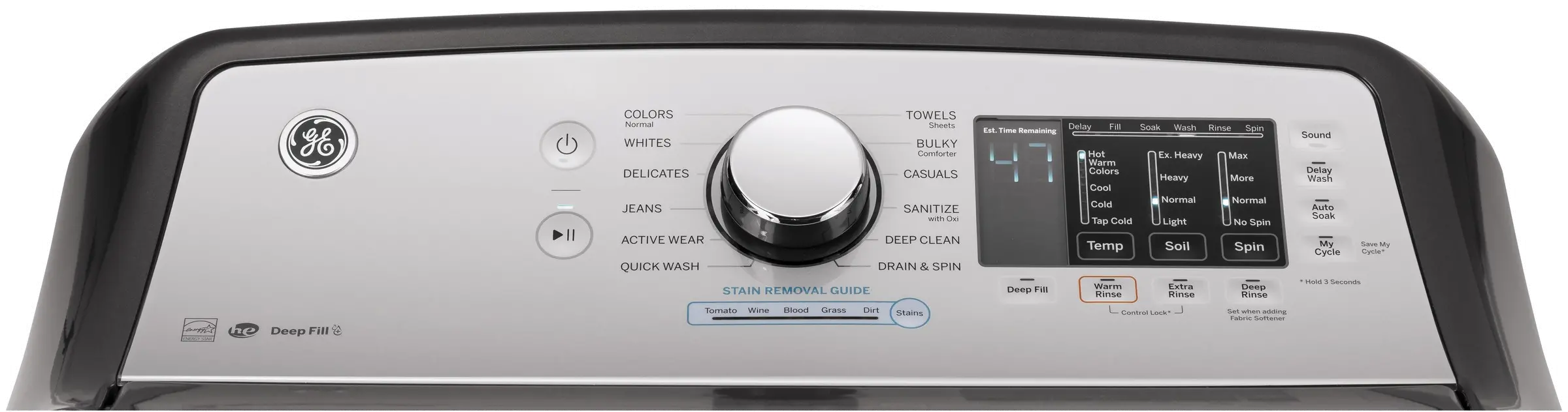 GTW720BPNDG GE Top Load Washer with Tide PODS Dispense - 4.8 cu. ft. Diamond Gray-4