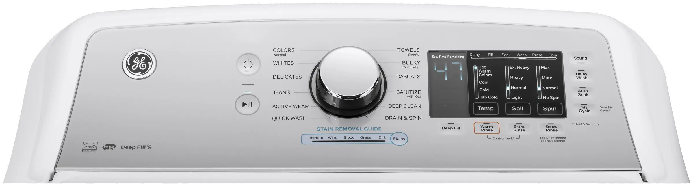 GTW725BSNWS GE Top Load Washer with Tide PODS Dispense - 4.6 cu. ft. White-2
