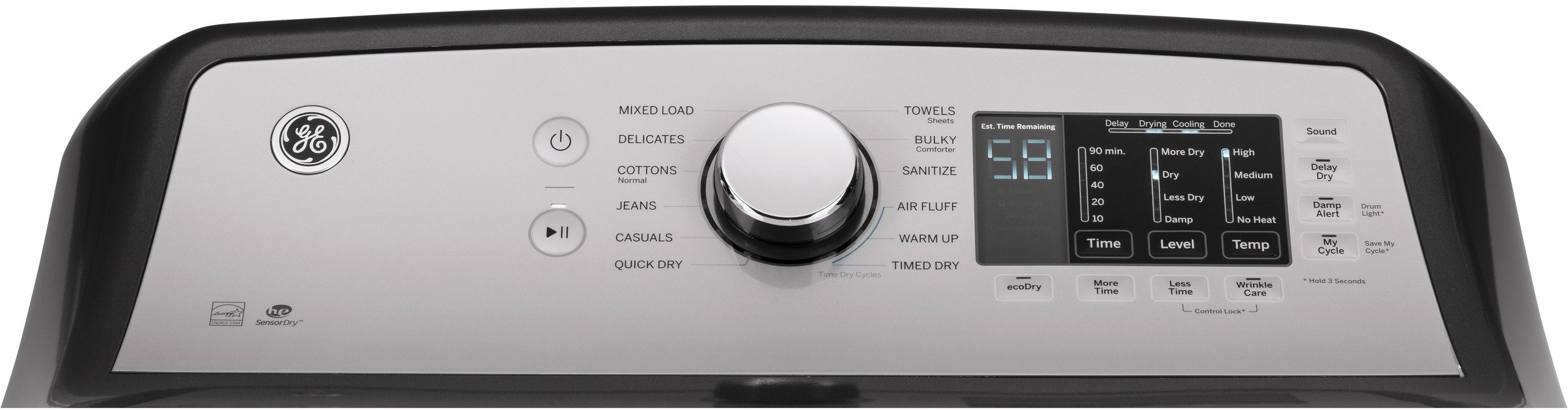 GTD72EBPNDG GE Electric Dryer with HE Sensor Dry - 7.4 cu. ft.-4