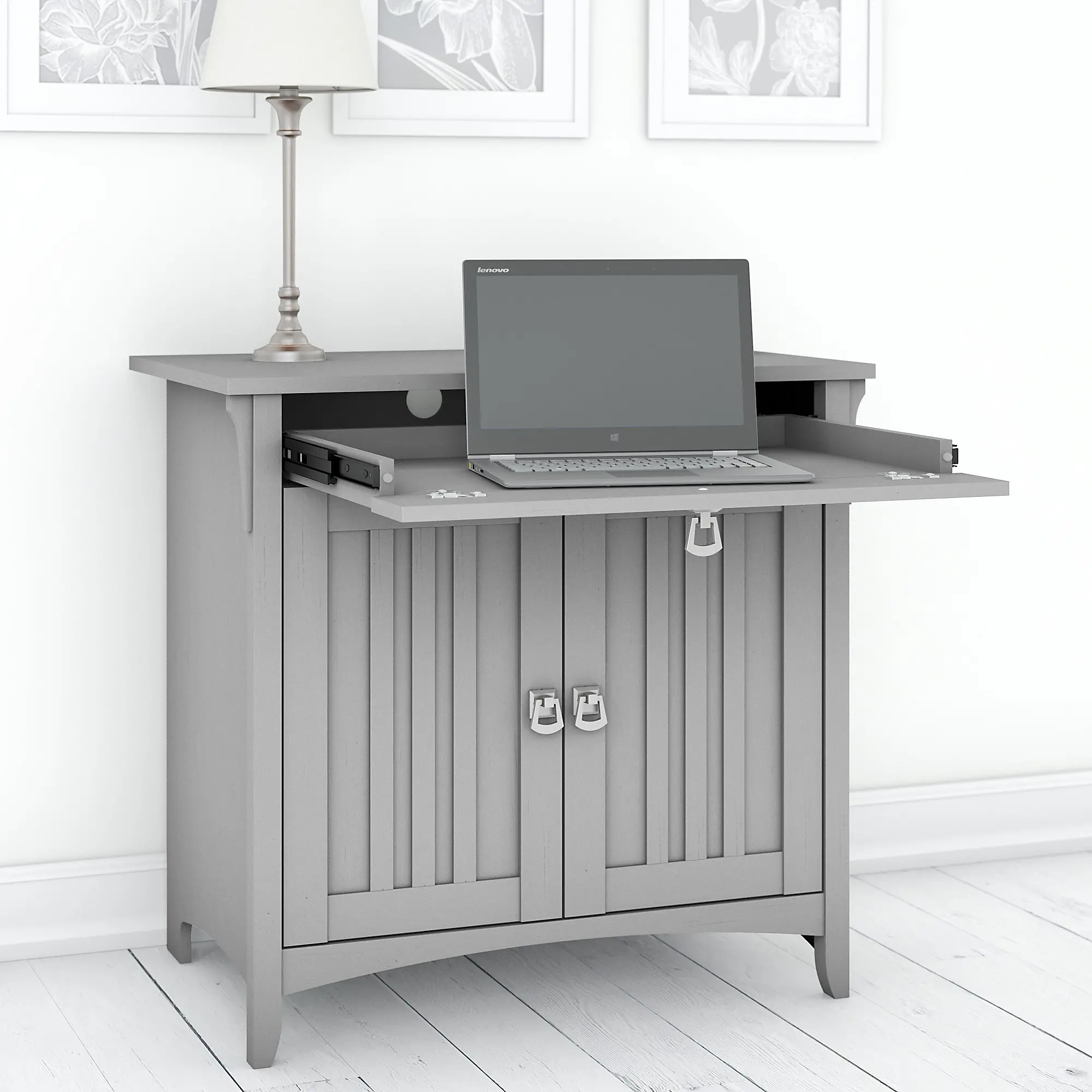 SAS432CG-03 Salinas Cape Cod Gray Secretary Desk-1