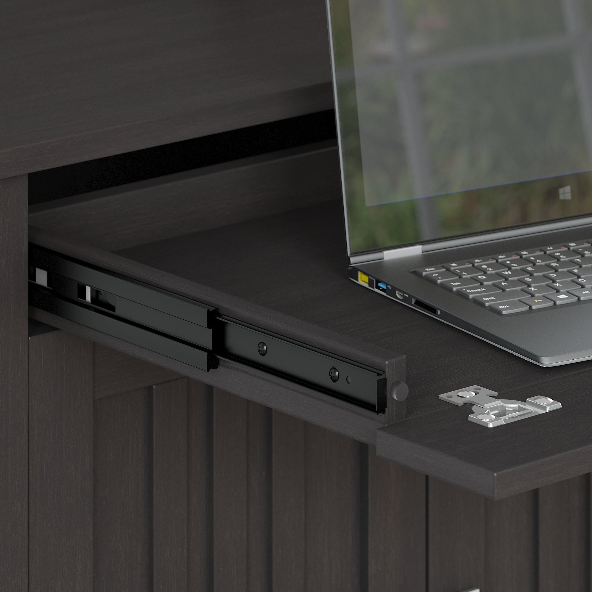 Salinas Vintage Black Secretary Desk-2