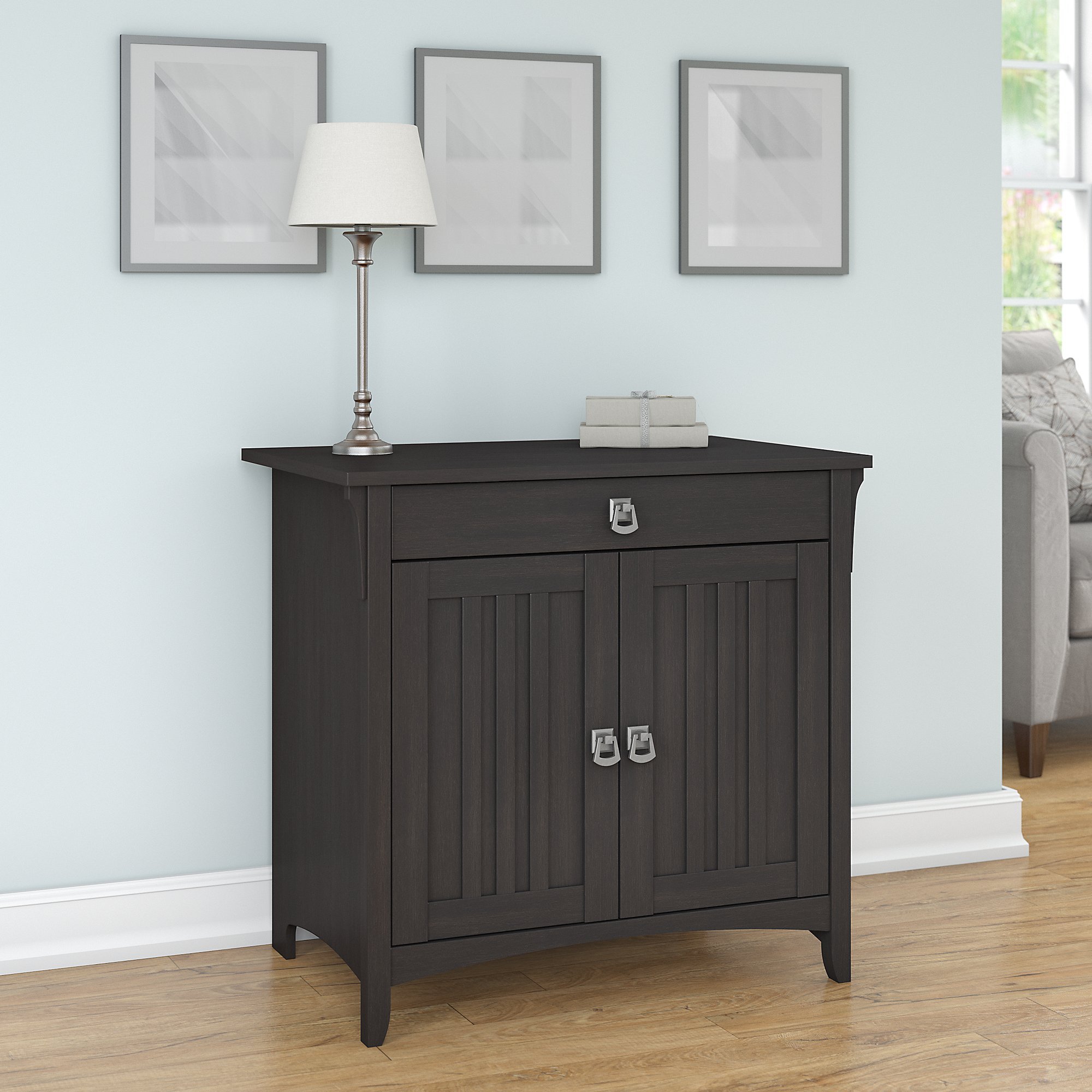 Salinas Vintage Black Secretary Desk-3