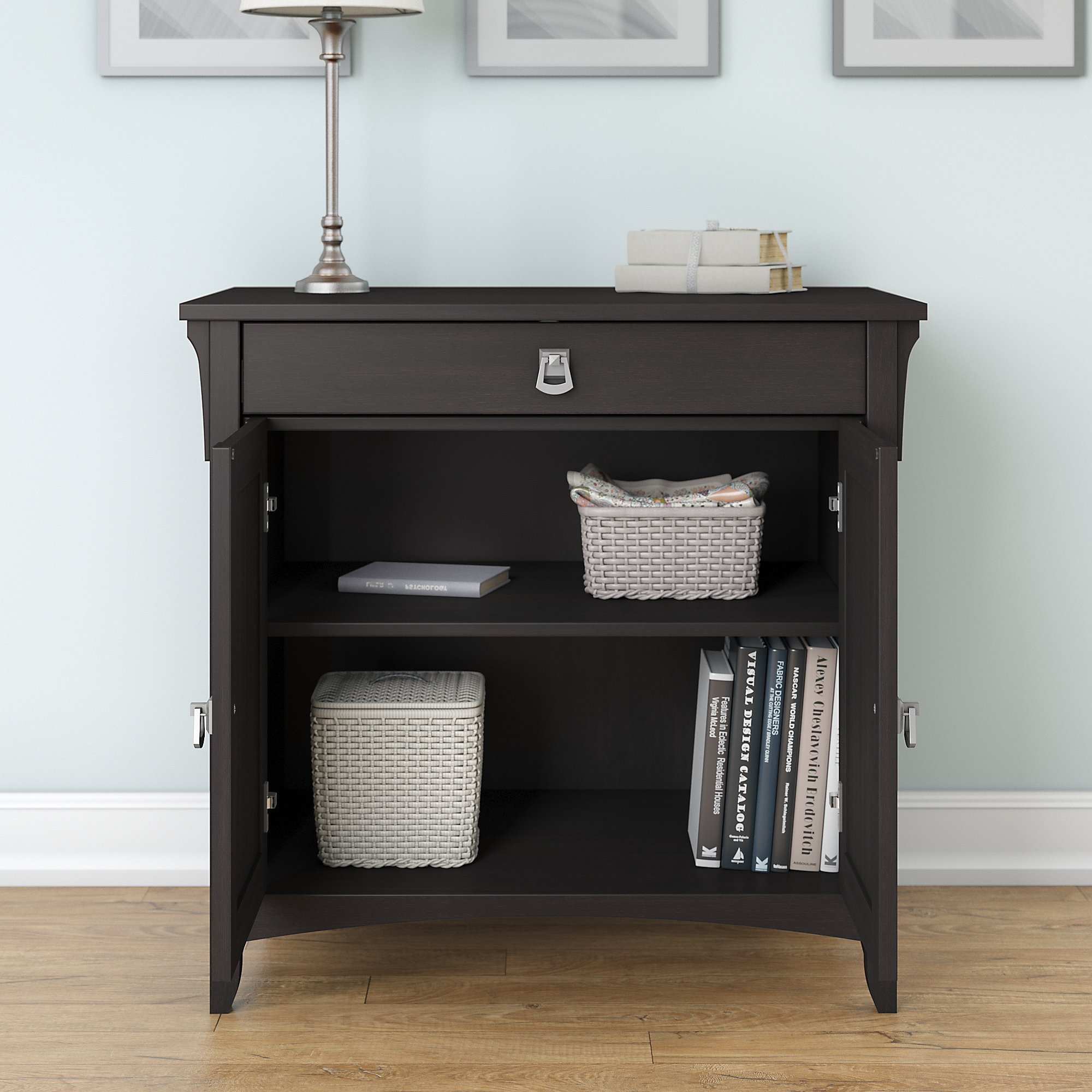 Salinas Vintage Black Secretary Desk-4