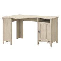 Antique White Corner Desk with Storage - Salinas-5