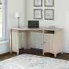 SAD155AW-03 Salinas Antique White Corner Pedestal Desk - Bush Furniture