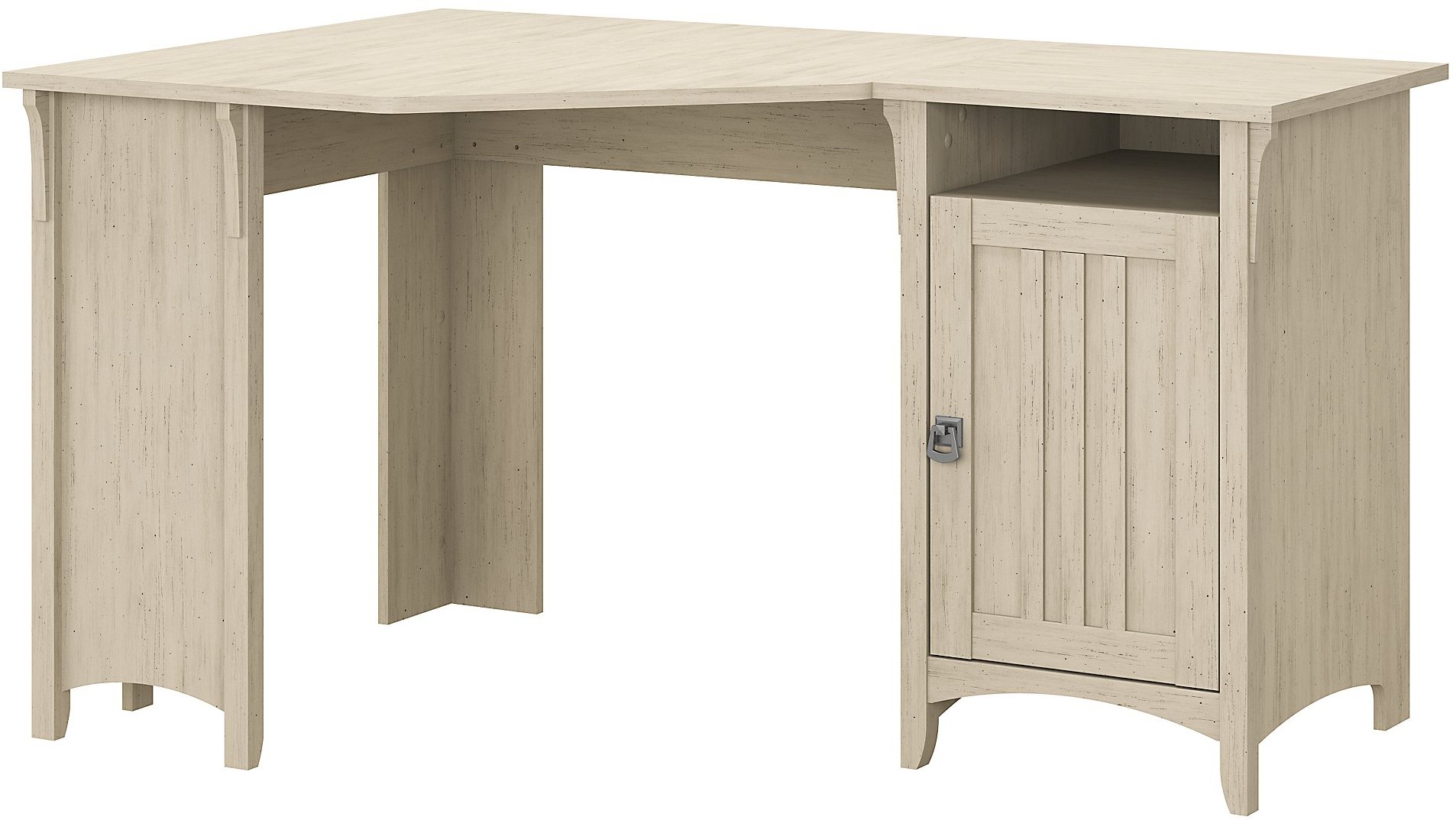 Salinas Antique White Corner Pedestal Desk-5
