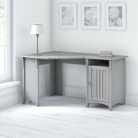 Cape Cod Gray Corner Desk with Storage - Salinas