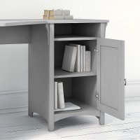 Cape Cod Gray Corner Desk with Storage - Salinas-3