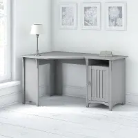SAD155CG-03 Salinas Cape Cod Gray Corner Pedestal Desk
