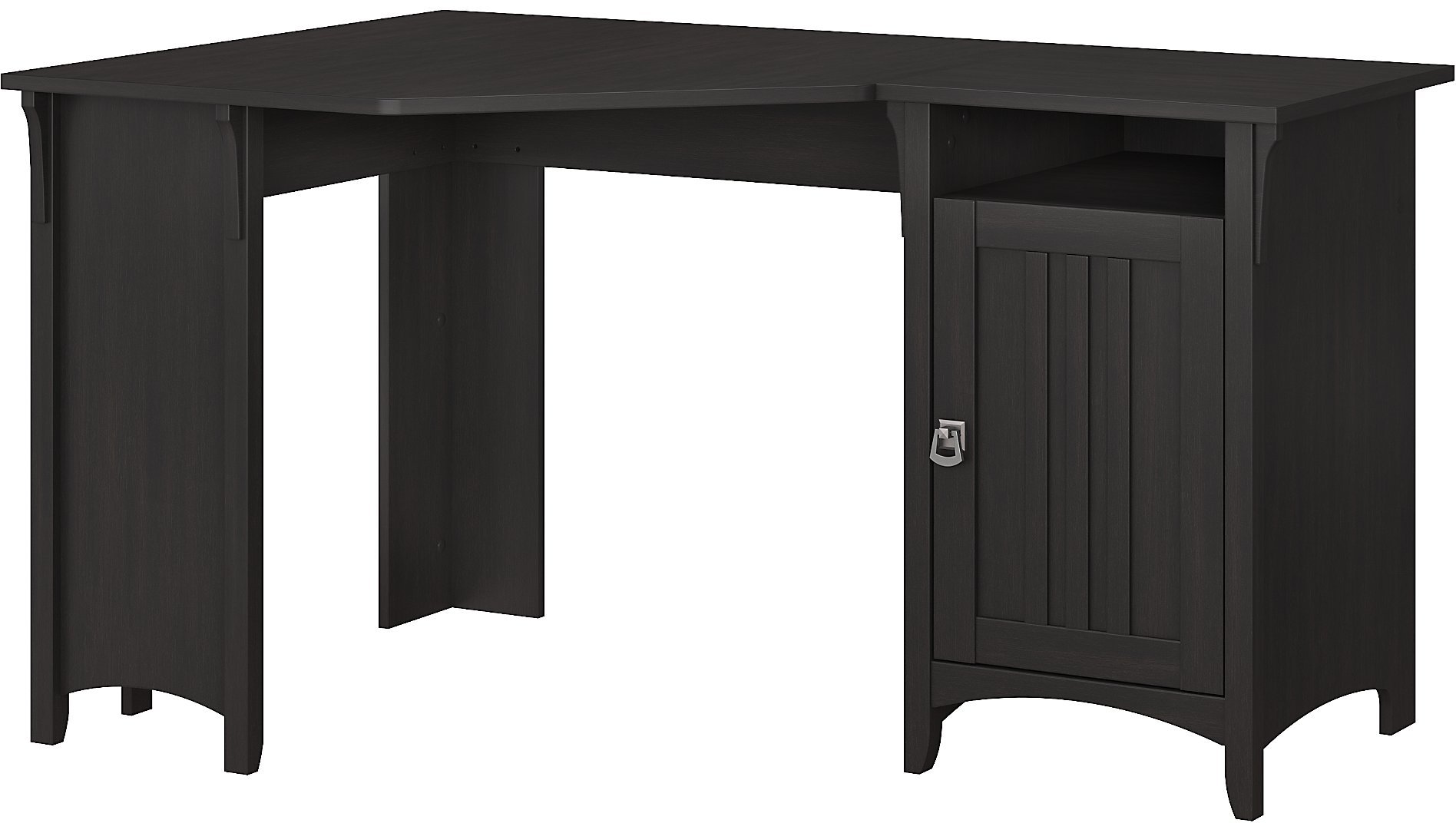 Salinas Vintage Black Corner Pedestal Desk-5