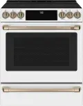 CHS900P4MW2 GE Cafe 5.7 Cu Ft Induction and Convection Range - White Glass