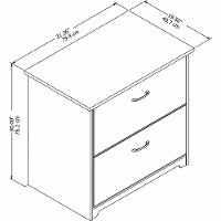 Traditional White 2 Drawer Lateral File - Cabot-6